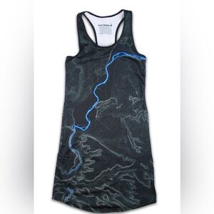 Women's Black and Blue Swim Dress